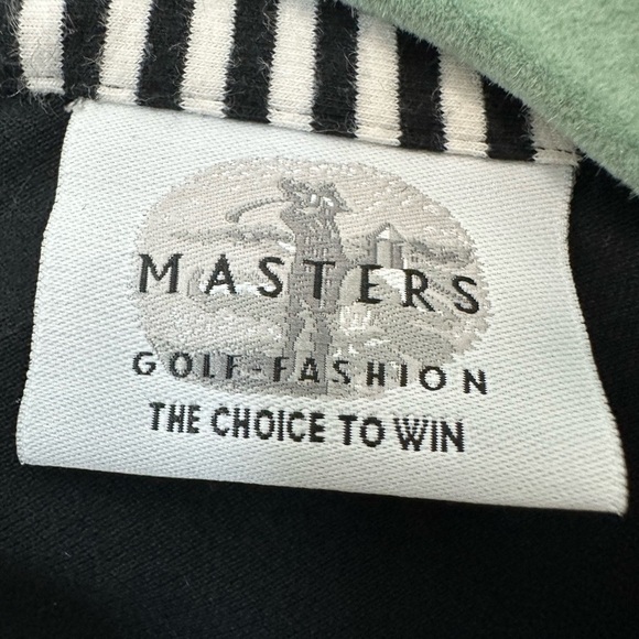 MASTERS Golf Shirt Short Sleeve Accent buttons down Front Size 10 Black/white - Picture 4 of 6